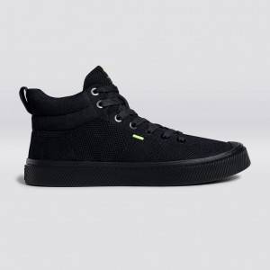 Cariuma High Top Bamboo Weave Knit Vegan IBI HIGH Panske Čierne | 15739-AOPT