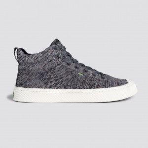 Cariuma High Top Bamboo Weave Knit Vegan IBI HIGH Panske Siva | 84153-XEPD