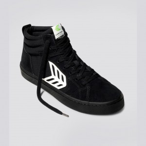 Cariuma High Top Canvas Skate CATIBA PRO Damske Čierne | 82391-LKUQ