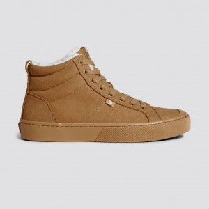 Cariuma High Top Suede Vegan OCA HIGH Damske All Camel | 06247-YUKZ