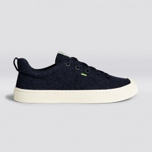 Cariuma Low Top Bamboo Weave Knit Vegan IBI Panske Námornícka Modrá | 25143-BUHF