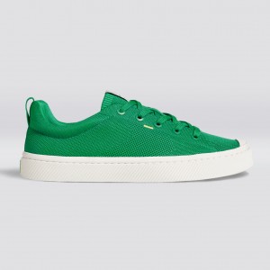 Cariuma Low Top Bamboo Weave Knit Vegan IBI Panske Zelene | 58462-MOVY
