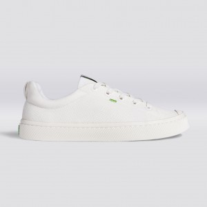 Cariuma Low Top Bamboo Weave Knit Vegan IBI Panske Off-White | 19378-VODG