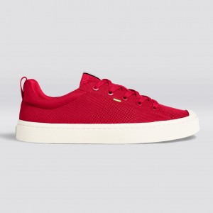 Cariuma Low Top Bamboo Weave Knit Vegan IBI Panske Červené | 87649-FYUO