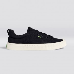Cariuma Low Top Bamboo Weave Knit Vegan IBI Panske Čierne | 89361-BDGJ