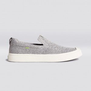 Cariuma Low Top Bamboo Weave Knit Vegan IBI Slip-On Panske Svetlo Siva | 19283-GTCK