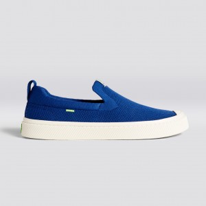 Cariuma Low Top Bamboo Weave Knit Vegan IBI Slip-On Panske Modre | 69527-XMLD