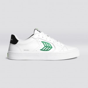 Cariuma Low Top Leather Vegan OCA LOW Panske Biele Zelene | 24670-BLQU
