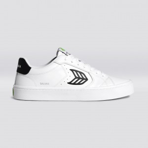 Cariuma Low Top Leather Vegan OCA LOW Panske Biele Čierne | 08123-ULIY