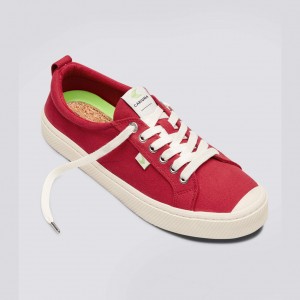 Cariuma Low Top Platene Vegánske OCA LOW Panske Červené | 69341-NAJB