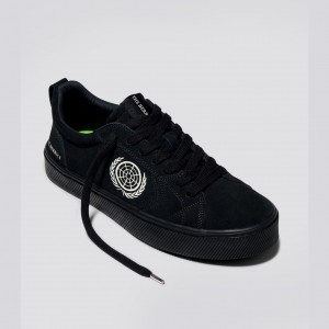 Cariuma Low Top Suede CATIBA PRO Damske Čierne | 03546-AYSF
