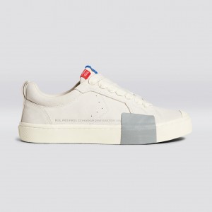 Cariuma Low Top Suede OCA LOW Panske Off-White Vintage | 59871-DRCB