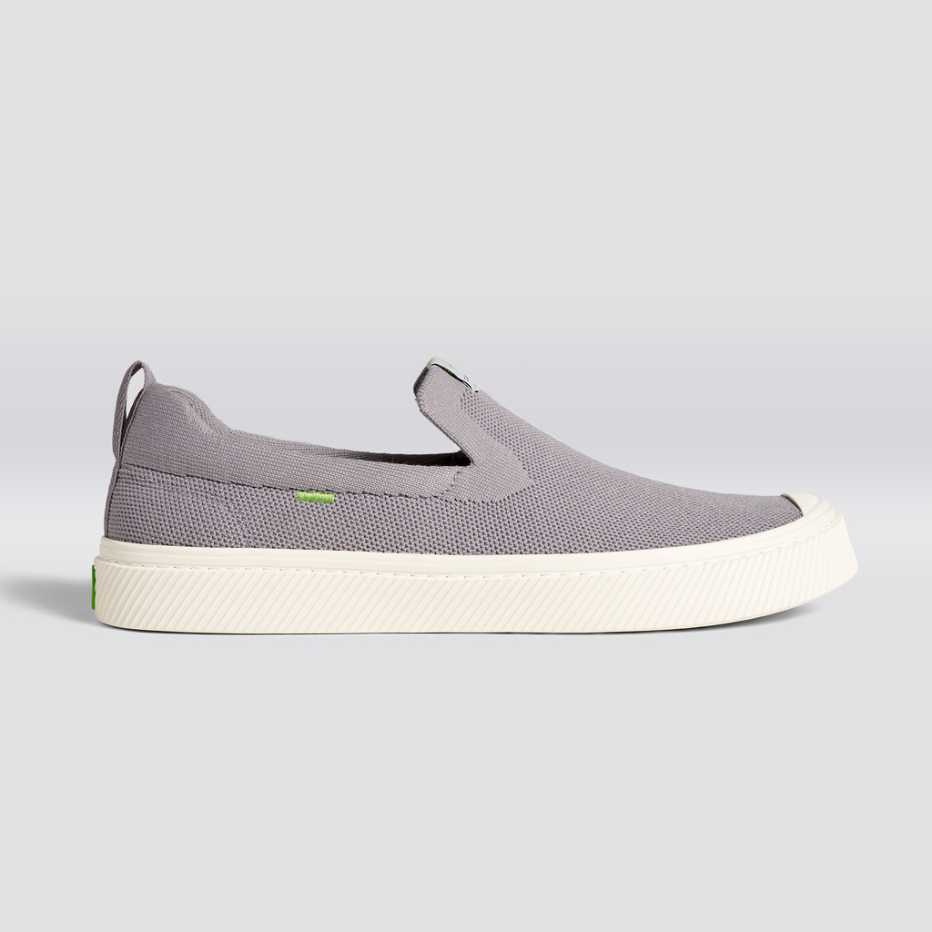 Cariuma Low Top Bamboo Weave Knit Vegan IBI Slip-On Panske Svetlo Siva | 64925-CHZV