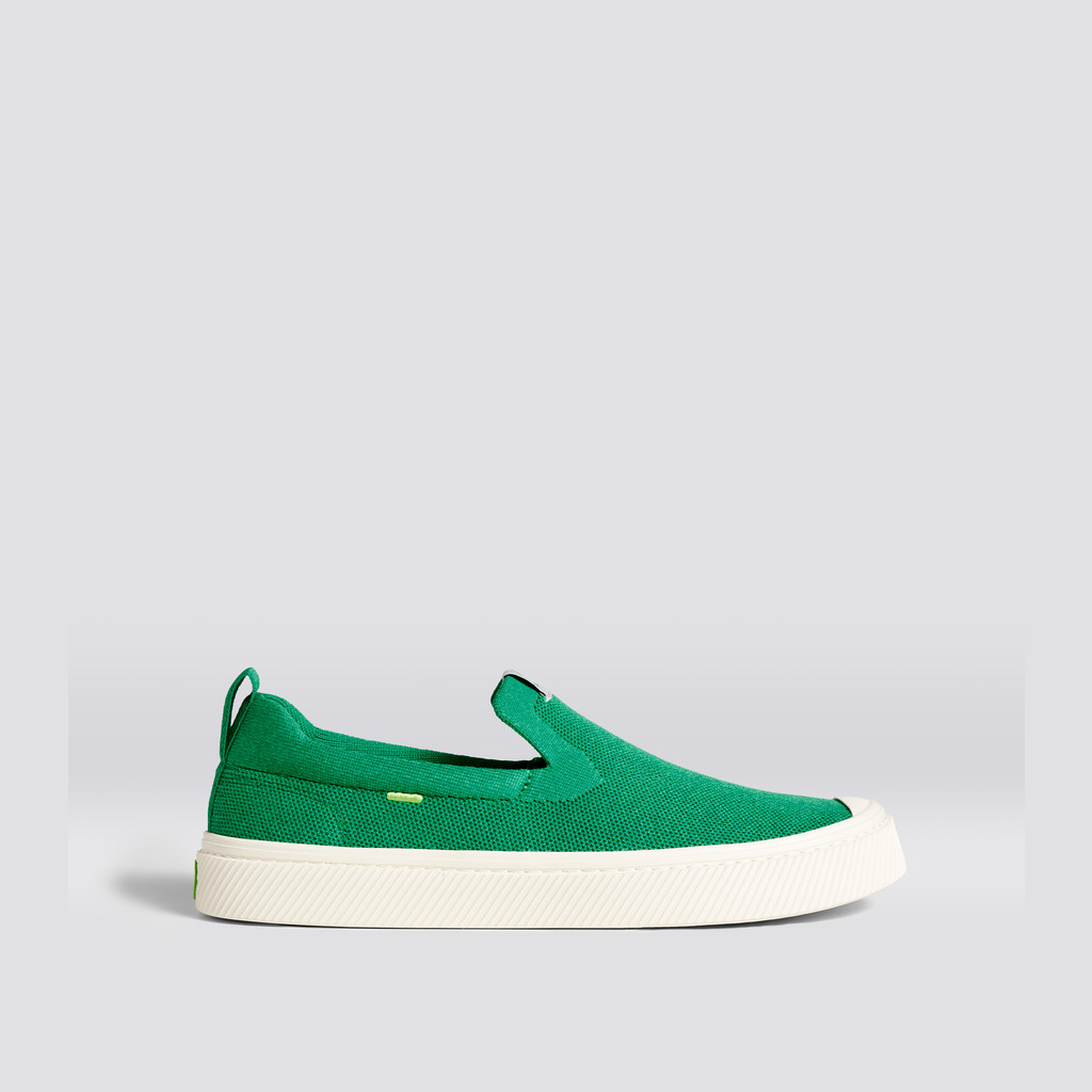 Cariuma Low Top Bamboo Weave Knit Vegan IBI Slip-On Panske Zelene | 26418-TVIR