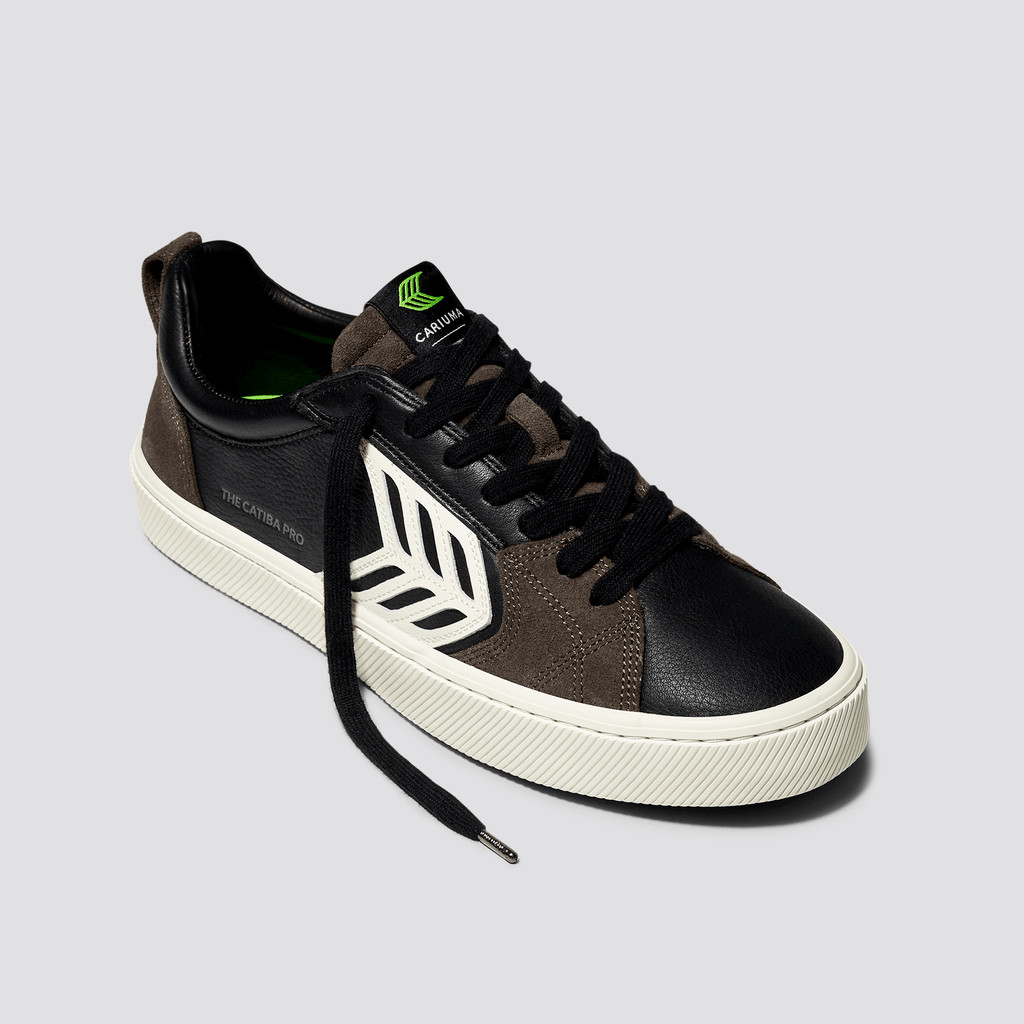 Cariuma Low Top Premium Leather CATIBA PRO Panske Čierne | 52438-IFTK